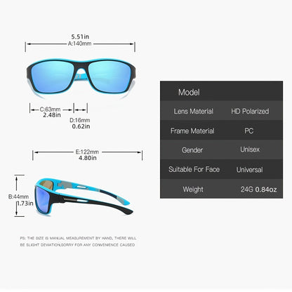 Sportzonnebril voor Heren – Gepolariseerd met UV400 Bescherming – VisionX Pro