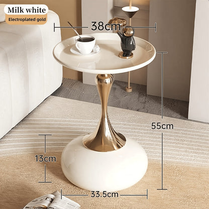 Moderne Zijkast met Keramische Basis en Metalen Voet – 55 cm Hoog