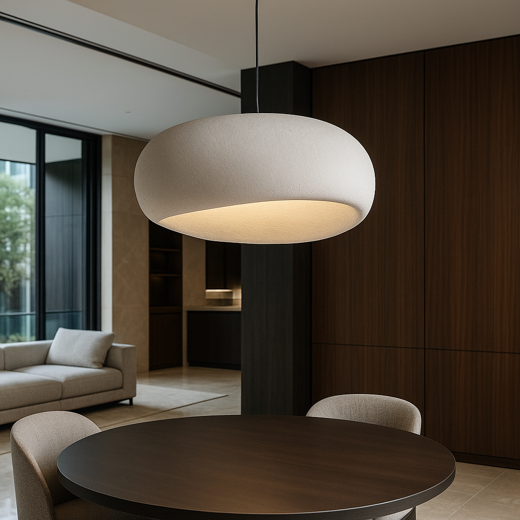 Lumière Bordeaux – Dimbare Hanglamp van Metaal en Glas voor Sfeervolle Verlichting