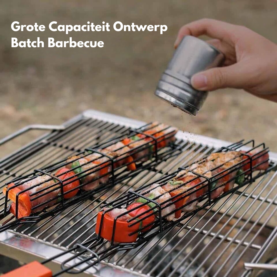 BBQ Grillmand - Kebabspies | Perfect voor Groenten en Vlees