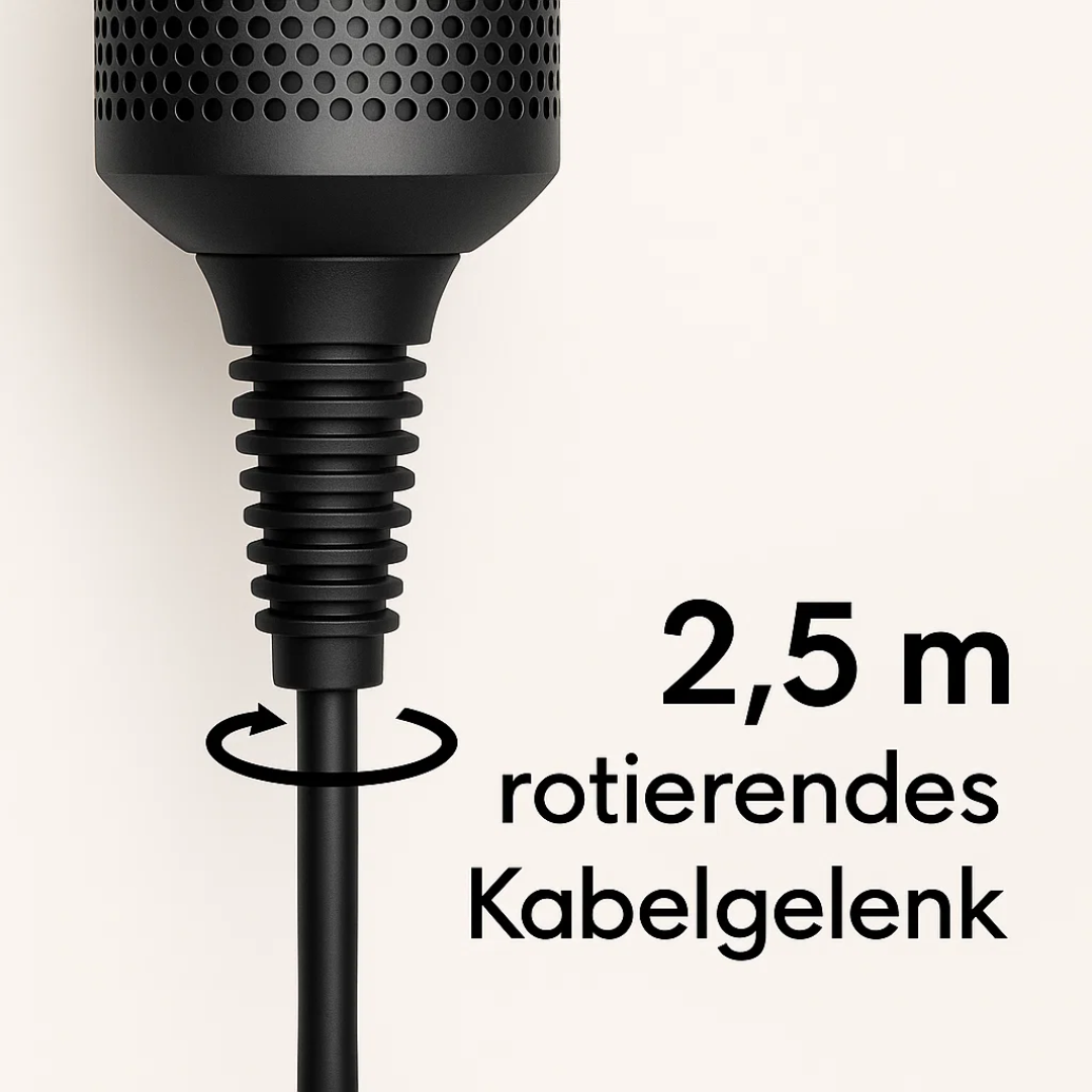 HairFlow Pro Föhn & Stijlborstel – 2-in-1 Droger met Intelligente Warmteregeling