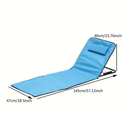 Strandmat met Leuning - Opvouwbaar | Comfortabel & Lichtgewicht Design