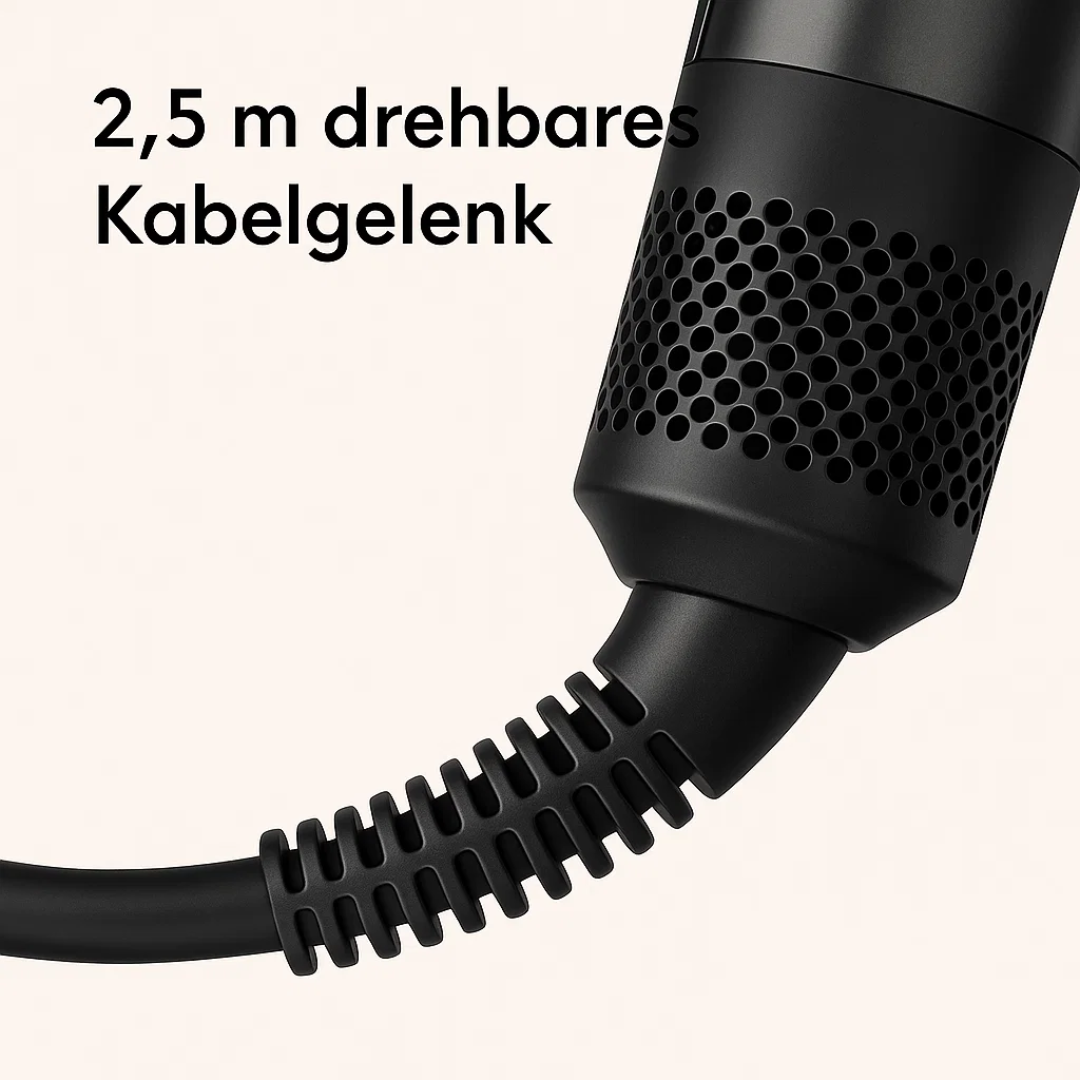 HairFlow Pro Föhn & Stijlborstel – 2-in-1 Droger met Intelligente Warmteregeling