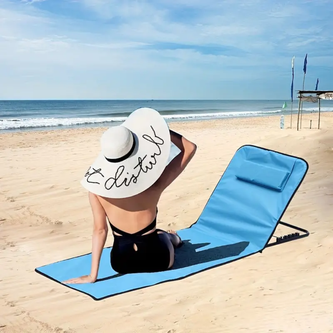 Strandmat met Leuning - Opvouwbaar | Comfortabel & Lichtgewicht Design