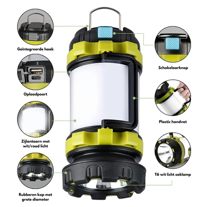 Noodlantaarn – 3-in-1 LED | Oplaadbare en Multifunctionele Lamp
