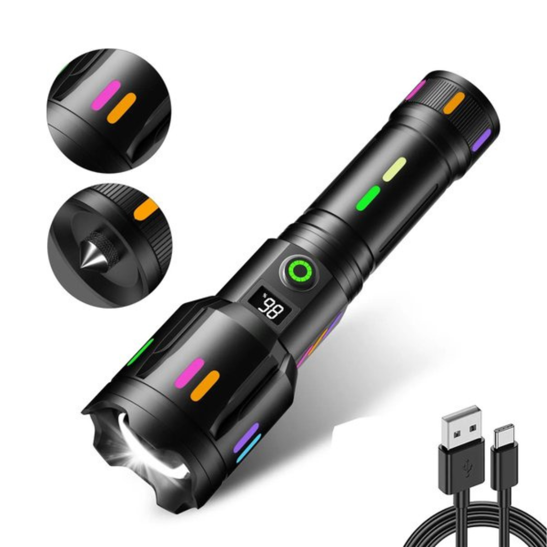 Militaire Zaklamp – 9000 Lumen LED Zaklamp voor Outdoor Gebruik en Noodgevallen