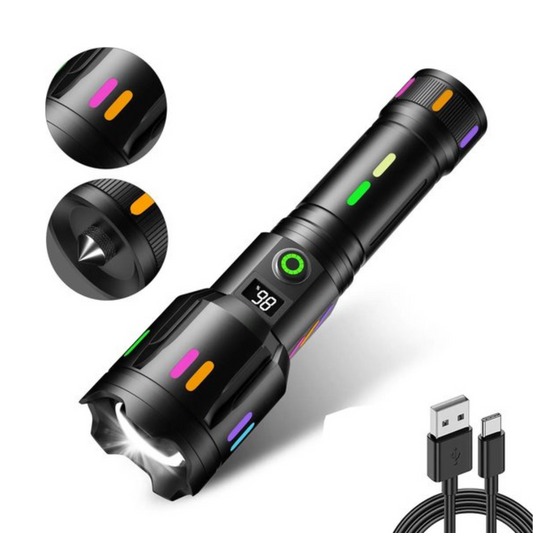 Militaire Zaklamp – 9000 Lumen LED Zaklamp voor Outdoor Gebruik en Noodgevallen