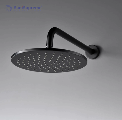 SaniSupreme® Doucheset Montana 8 inch / 20cm regendouche rond 2-weg zwart inbouw
