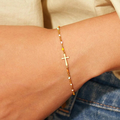 Verstelbare Kruisarmband voor Vriendschap & Geloof – Zilver of Goud – Geschenkdoos Optie