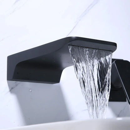 SaniSupreme Biarritz inbouw badmengkraan waterval mat zwart