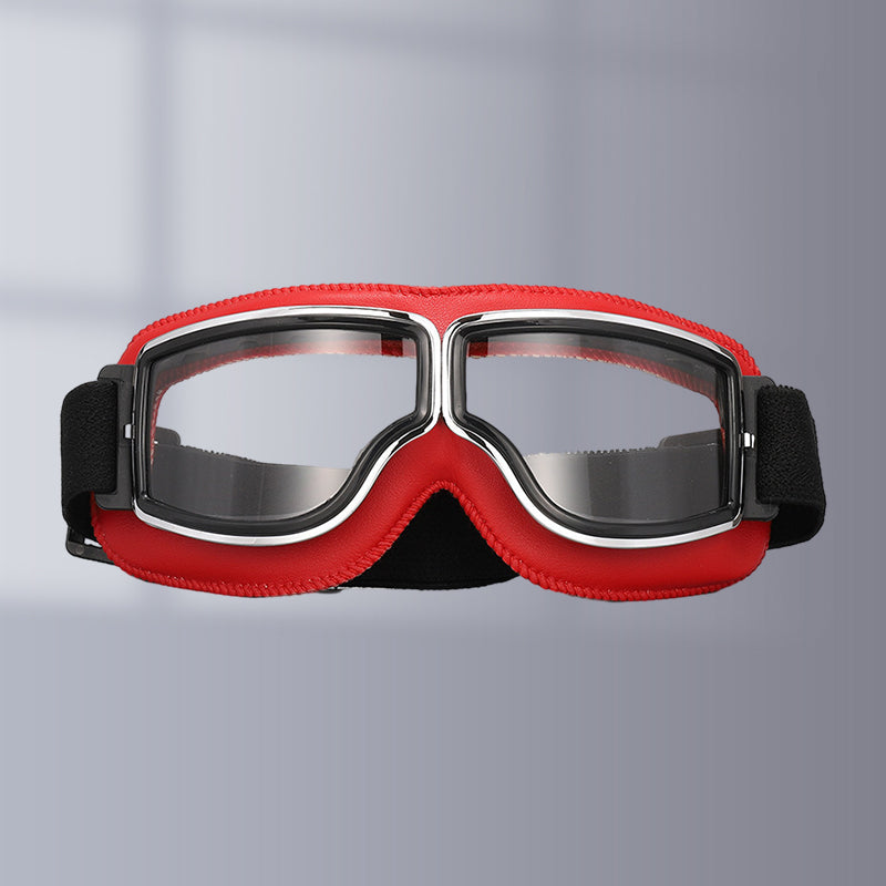 RoadRider | Vintage Motorbril met Verwisselbare Lenzen en Comfortpadding
