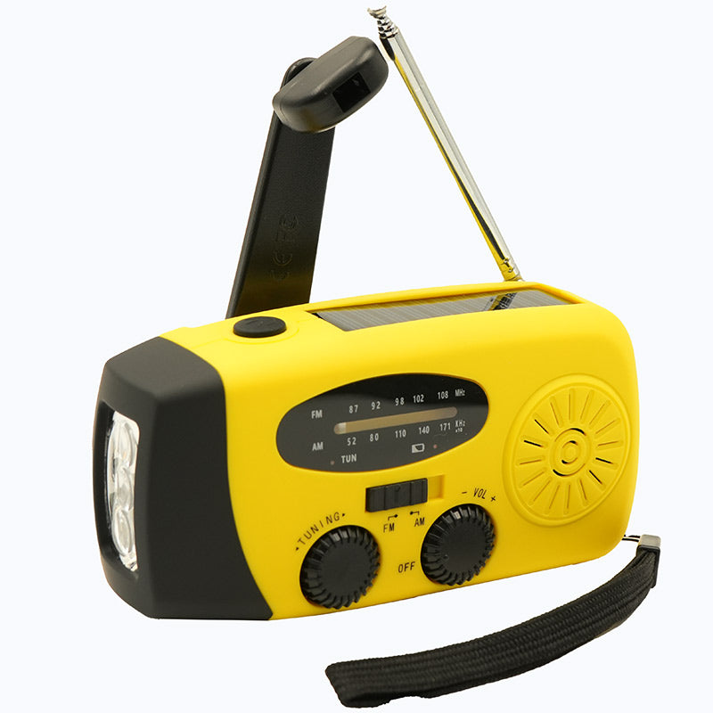 SafeSurvive Draagbare Noodradio – AM/FM, Zonnepaneel, Handcrank