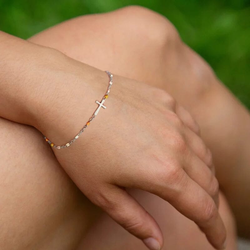 Verstelbare Kruisarmband voor Vriendschap & Geloof – Zilver of Goud – Geschenkdoos Optie