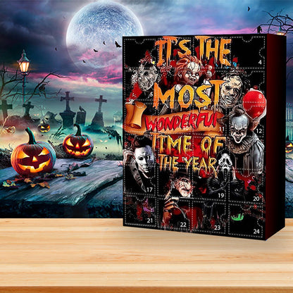Adventskalender met Horrorfilmfiguren - Dagelijkse Halloween-verrassingen