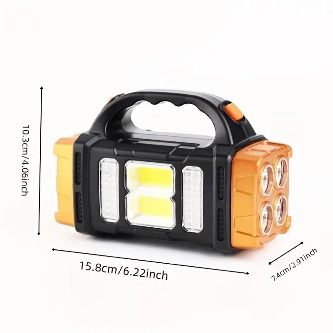 4-in-1 Nood Zaklamp – Powerbank | Oplaadbaar met Zonne-energie