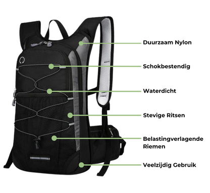Outdoor Rugzak - Fietsen & Wandelen | Lichtgewicht en Waterbestendig