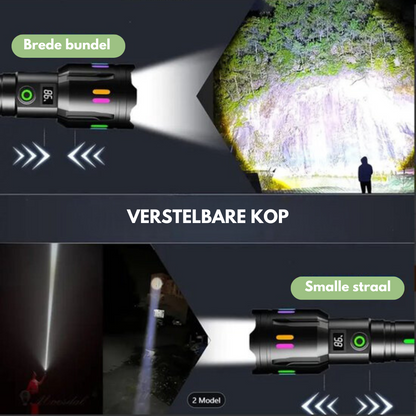 Militaire Zaklamp – 9000 Lumen LED Zaklamp voor Outdoor Gebruik en Noodgevallen