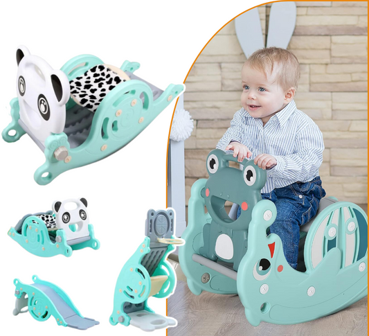 PlayBuddy 3-in-1 Speelcentrum – Glijbaan, Schommel en Basketbalring voor Peuters – Indoor & Outdoor