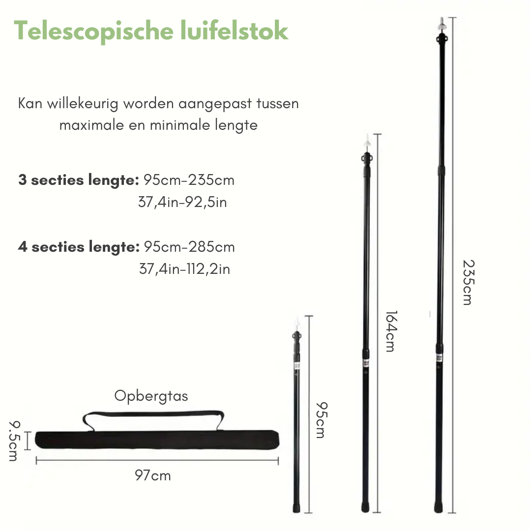 Telescopische Palen - Stevige Tentstokken voor Kamperen en Outdoor