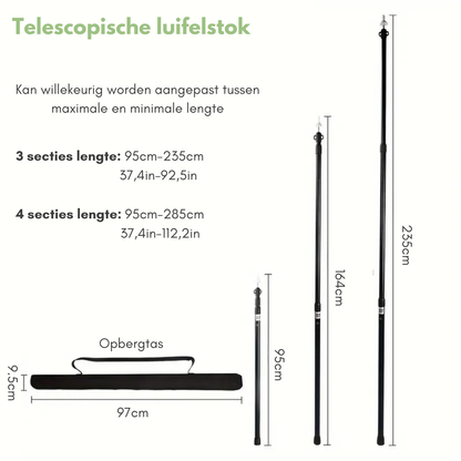 Telescopische Palen - Stevige Tentstokken voor Kamperen en Outdoor