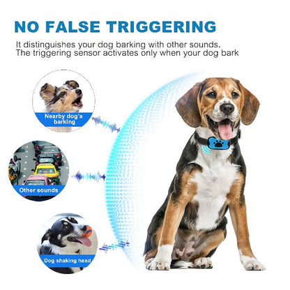 Pijnloze Anti-Blaf Halsband – Trillingen & Ultrasoon voor Honden