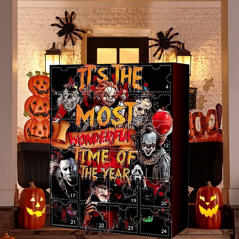 Adventskalender met Horrorfilmfiguren - Dagelijkse Halloween-verrassingen