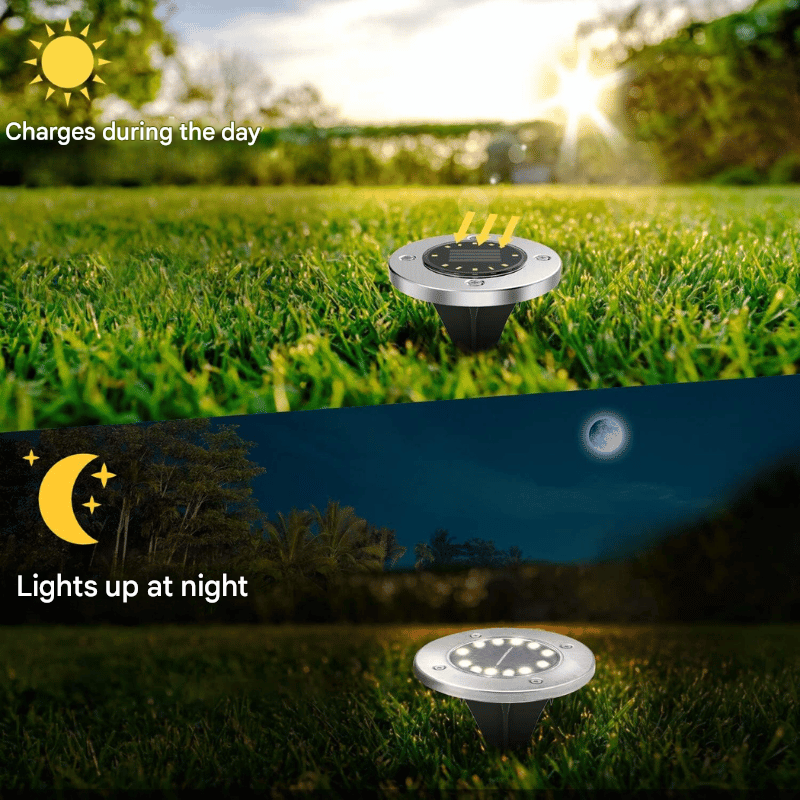 SolarGlow Grondspot op Zonne-energie – RVS, Warm Licht, IP65