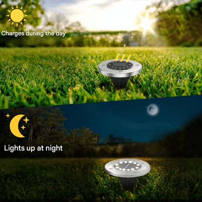 SolarGlow Grondspot op Zonne-energie – RVS, Warm Licht, IP65