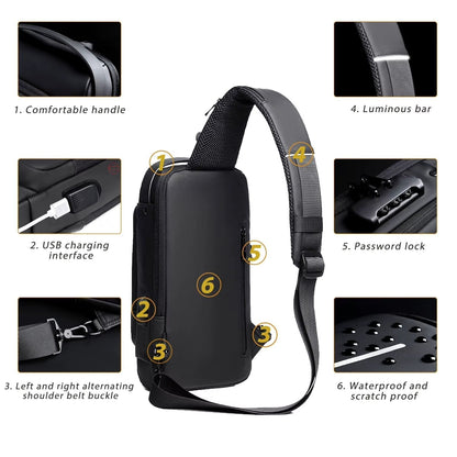 Safira dames crossbody reistas – Waterdicht & anti-diefstal met verstelbare band