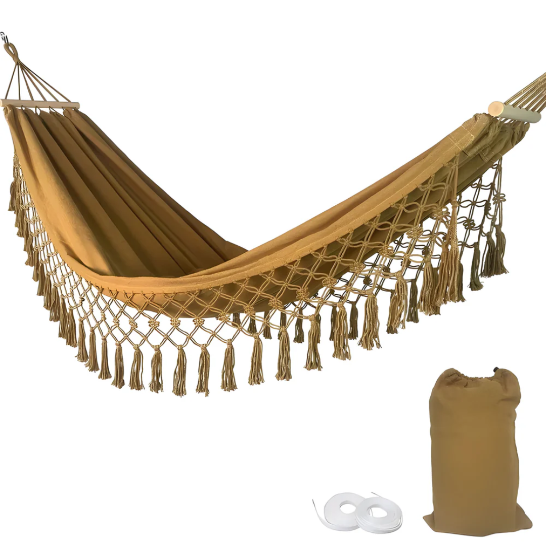 Luxe Hangmat – Comfortabele en Stevige Hangmat voor Tuin, Balkon en Camping