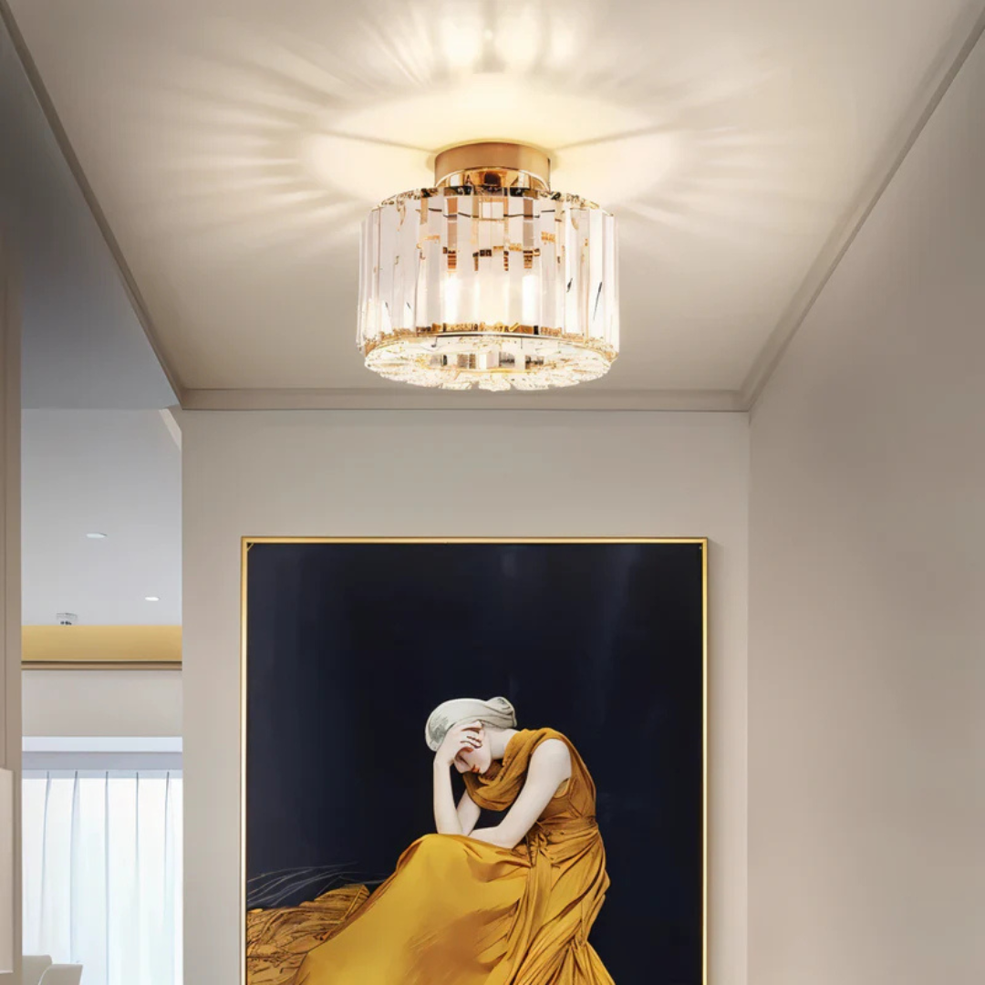 Kristallen Plafondlamp – Luxe Plafonnière voor Slaapkamer of Woonkamer