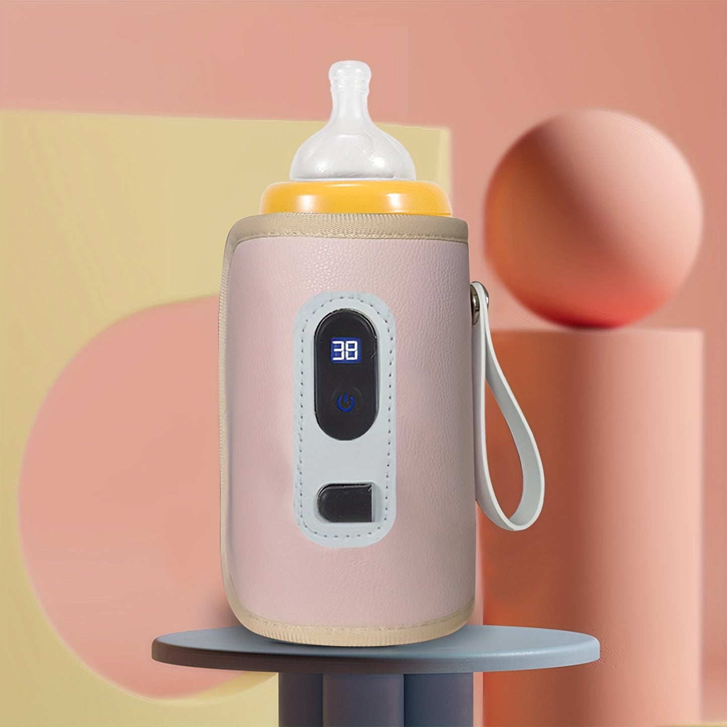 Draagbare Babyfles Verwarmer – USB-Aangedreven, 5 Temperatuurinstellingen – Perfect voor Reizen