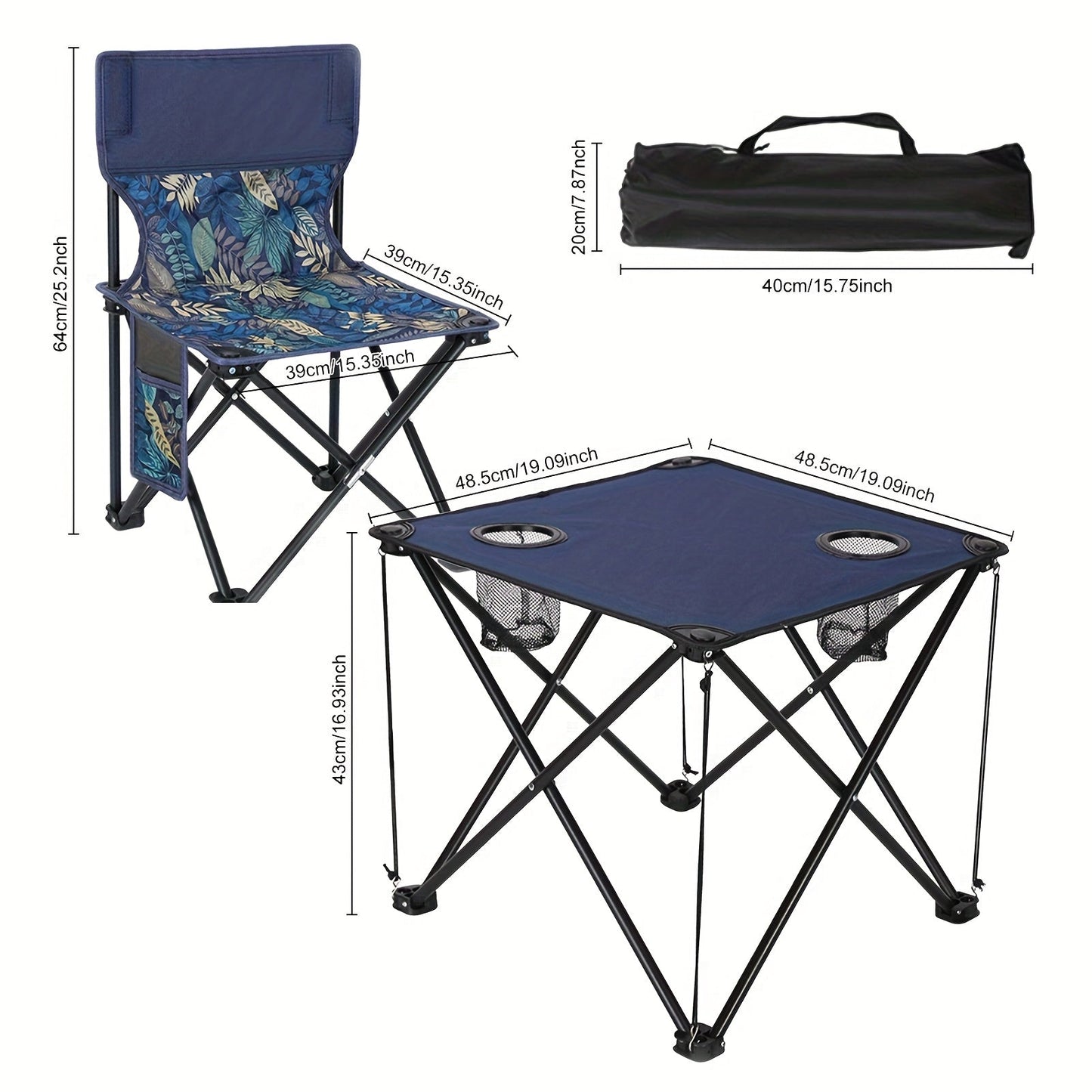 CampiZit opvouwbare tafel- en stoelen set – Waterdicht & ideaal voor buitengebruik