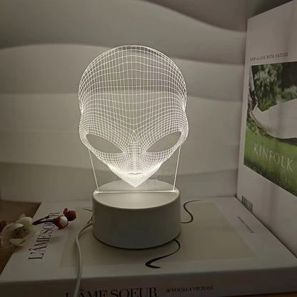 AstroLicht – 3D-alienlamp met LED kleurverlichting en touchbediening