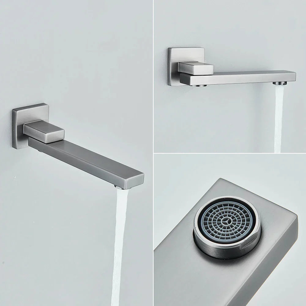 VoordeelPaleis® Doucheset Manhattan 10 inch regendouche vierkant 3-weg Gun Metal inbouw
