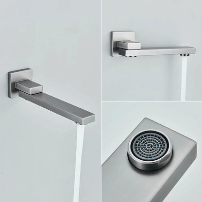 VoordeelPaleis® Doucheset Manhattan 10 inch regendouche vierkant 3-weg Gun Metal inbouw
