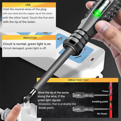 SafeTool Magnetische Schroevendraaier met Spanningsmeter – LED Indicatie