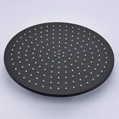 VoordeelPaleis® Inbouw Doucheset Malaga Blackline Premium Plus 2 weg 16 inch 40 cm regendouche rond-rechthoek mat zwart
