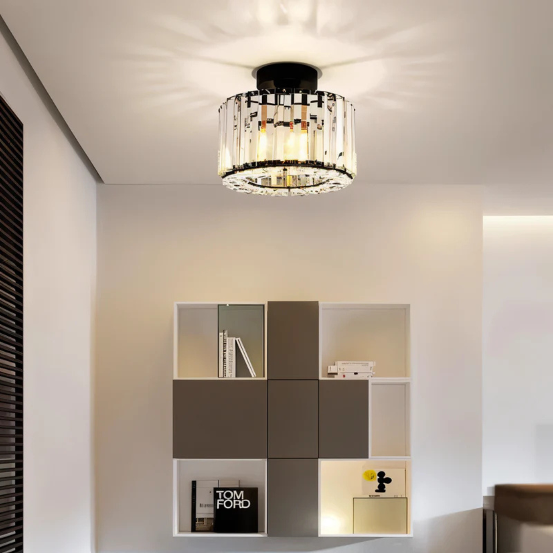 Kristallen Plafondlamp – Luxe Plafonnière voor Slaapkamer of Woonkamer