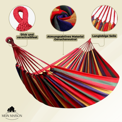 BuitenRelax Canvas Hangmat – Comfortabele en Stabiele Hangmat voor Tuin en Camping