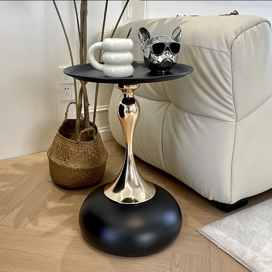 Moderne Zijkast met Keramische Basis en Metalen Voet – 55 cm Hoog