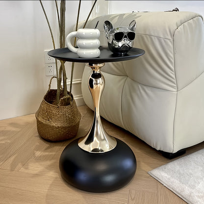Moderne Zijkast met Keramische Basis en Metalen Voet – 55 cm Hoog