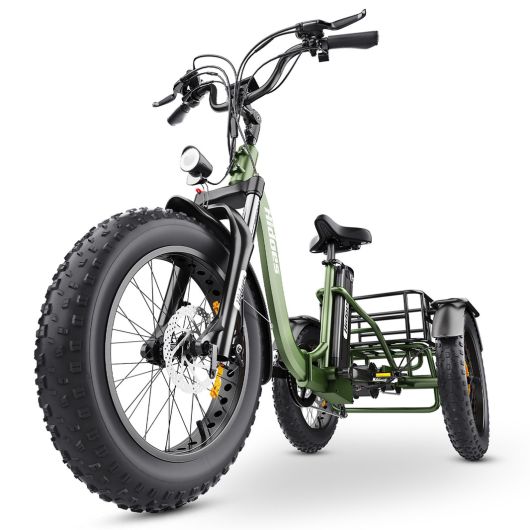 Hidoes ET1 Elektrische Opvouwbare Driewieler – 48V 250W – Tot 95 km Bereik – 7 Versnellingen – 20x4.0 Off-road Banden – Shimano – LCD Display – Max. 150 kg