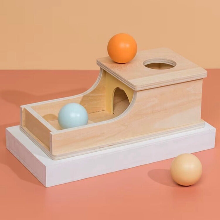 Objectpermanentie Box – Educatief Speelgoed van Kindveilig Hout – Stimuleert Cognitieve Ontwikkeling