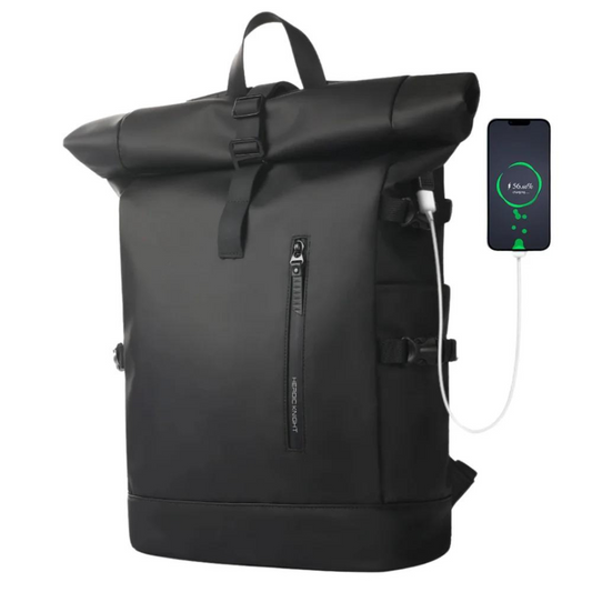 Rolltop Rugzak - Waterbestendig & Ruim - Met USB Oplaadpoort voor Outdoor