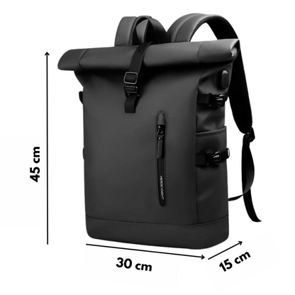 Rolltop Rugzak - Waterbestendig & Ruim - Met USB Oplaadpoort voor Outdoor