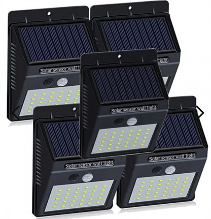 LumaSet Solar Tuinlampen – 5 Stuks LED Wand- en Padverlichting IP65