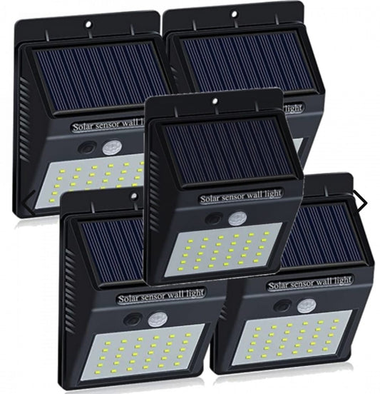 LumaSet Solar Tuinlampen – 5 Stuks LED Wand- en Padverlichting IP65