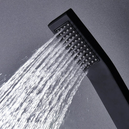 SaniSupreme® AquaTherme Plafond Thermostatische Doucheset Napels 6 weg Inbouw Plafond LED regendouche Mat Zwart