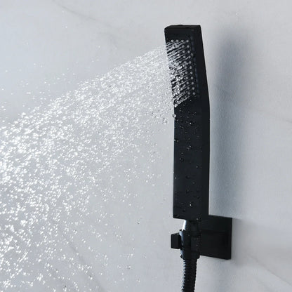 VoordeelPaleis® AquaTherme Plafond Thermostatische Inbouw Regendouche Napels LED Mat Zwart